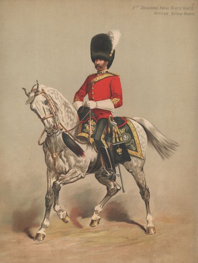 2nd Dragons, Royal Scots Greys, Officer, Review Order af English School