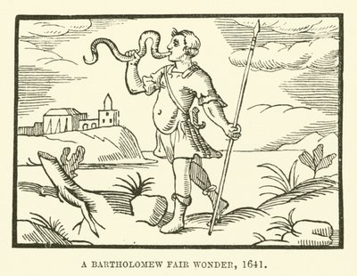 Et Bartholomew Fair vidunder, 1641 af English School