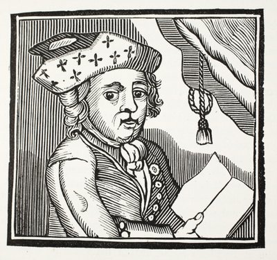 A Brief Relation of the Adventures of M. Bampfylde Moore Carew, illustration fra Chapter-books of the Eighteenth Century af John Ashton, pub. 1882 af English School