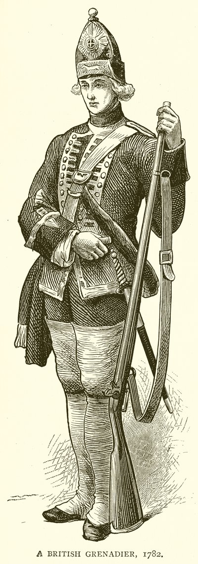 En britisk grenadier, 1782 af English School