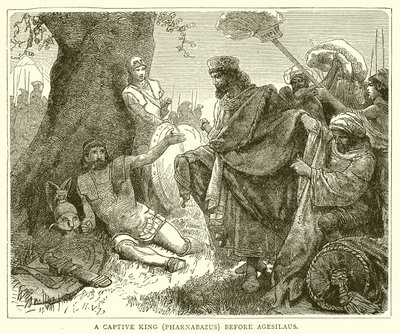En fangenskabskonge (Pharnabazus) før Agesilaus af English School