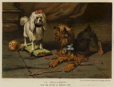 En udfordring (chromolitho) af English School