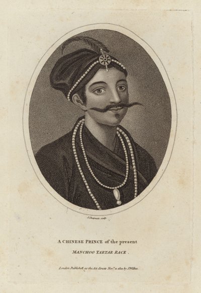 Ein chinesischer Prinz der Gegenwart, Manchoo Tartar Rasse von English School