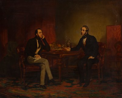 A Conversation Piece, ca. 1840 (olie på lærred) af English School
