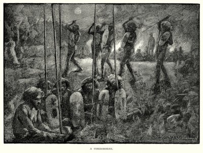 A Corroboree (gravering) af English School