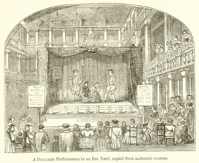 Eine dramatische Aufführung in einem Gasthof von English School