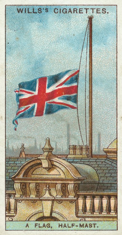 Et flag, halv stang af English School