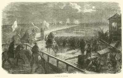 A Flag of Truce, december 1870 af English School