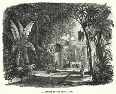 Ein Garten im Heiligen Land (Gravur) von English School
