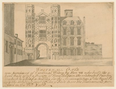 En port, der tilhører Whitehalls gamle palads af English School