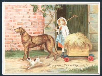 Glædelig jul - lykønskningskort af English School