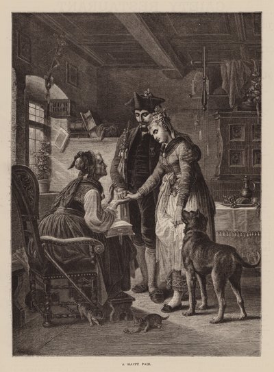 Et lykkeligt par (gravering) af English School