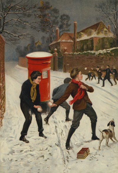 En hårdt kæmpet kamp (chromolitho) af English School