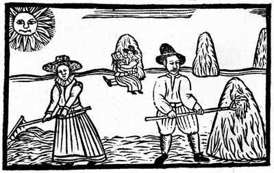 A Harvesting Scene, en illustration fra 