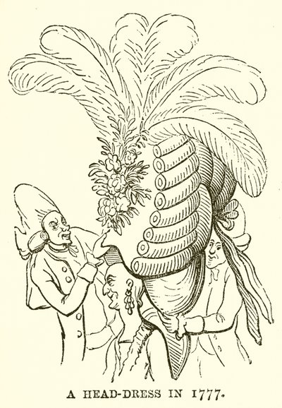 En hovedbeklædning i 1777 af English School