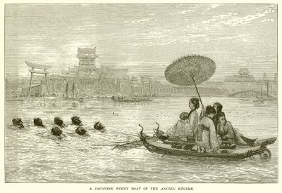 Eine japanische Fähre des Ancien Régime von English School