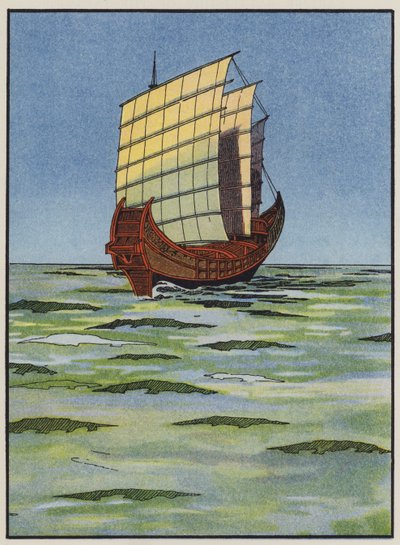 En japansk krigsskrot (farvelitografi) af English School