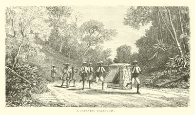 En javanesisk Palanquin af English School