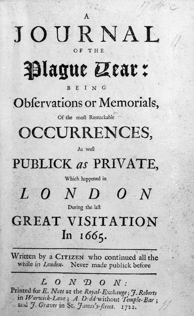 A Journal of the Pest Year, 1665 af English School