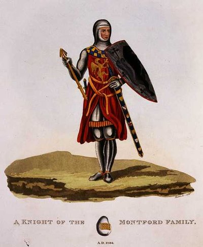 En Ridder af Montford-familien af English School