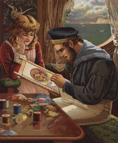 Et arbejde af kærlighed (chromolitho) af English School