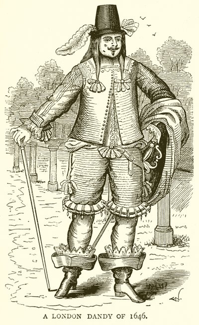 En London Dandy fra 1646 af English School