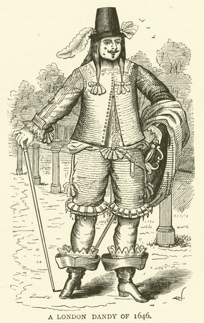 En London Dandy fra 1646 af English School