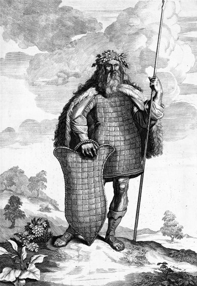 A Marcoman, graveret af Cornelis Huyberts, illustration til Caesars Commentaries, oversat til engelsk af William Duncan, udgivet 1753 af English School