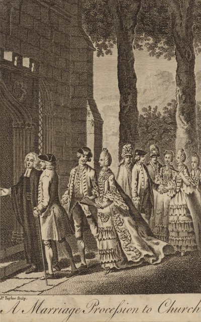 Et ægteskabsoptog til kirken af English School
