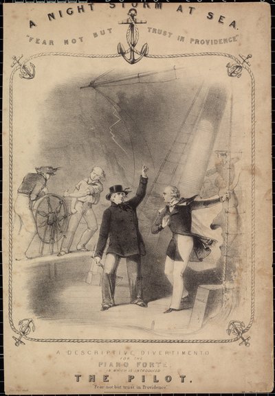 En natstorm på havet af English School