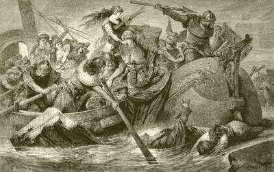En plyndringsekspedition af vikingerne af English School