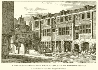 En del af Winchester House, som overlevede indtil det nittende århundrede af English School