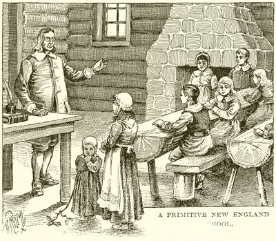 En primitiv New England-skole af English School