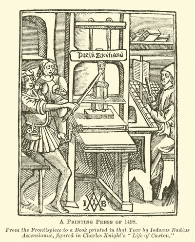 Et trykkeri fra 1498 af English School