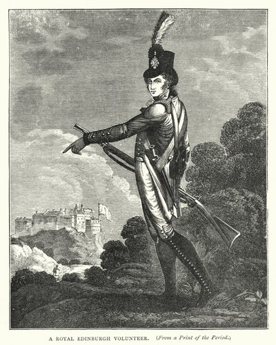 En Royal Edinburgh Volunteer (gravering) af English School