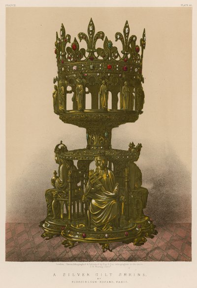 A Silver Gilt Shrine af Poussielgue-Rusand, Paris af English School