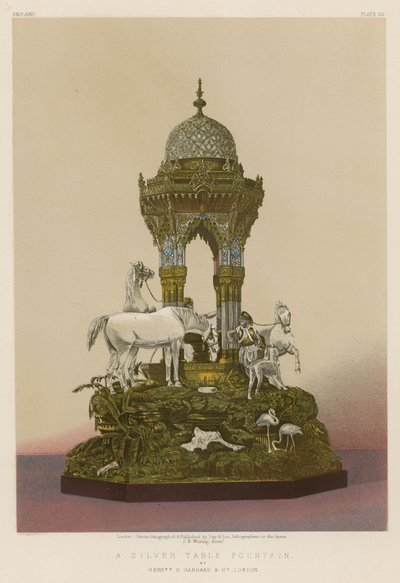 A Silver Table Fountain af Mrs S Garrard and Co, London af English School