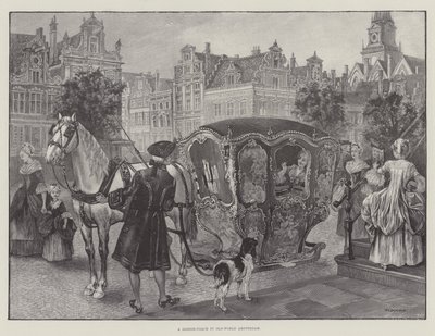 En Sledge-Coach i Old-World Amsterdam (gravering) af English School