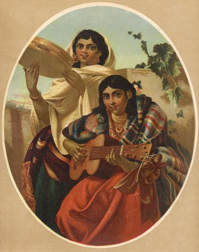 En spansk duet (chromolitho) af English School