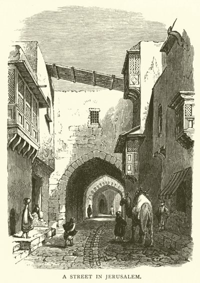 En gade i Jerusalem (gravering) af English School