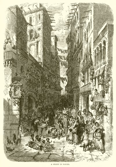 En gade i Napoli af English School