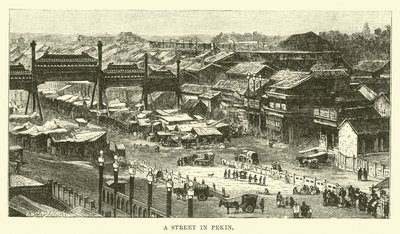 Eine Straße in Peking von English School