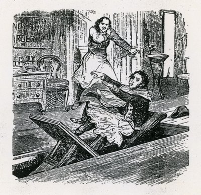 A String of Pearls eller The Friend of Fleet Street (1847), Britannia, Hoxton. Sweeney Todd af English School