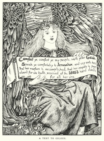 En tekst i farver (kobberstik) af English School