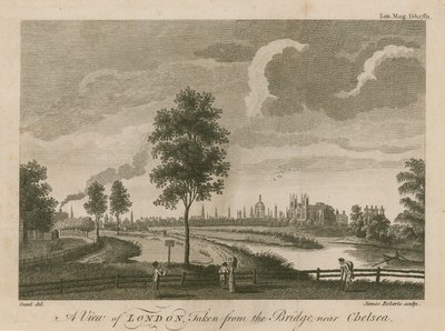 En udsigt over London taget fra broen nær Chelsea af English School