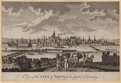 Udsigt over byen Wien, Tysklands hovedstad (gravering) af English School