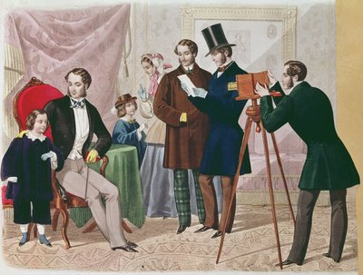 Ein Besuch beim Fotografen, 1857 von English School