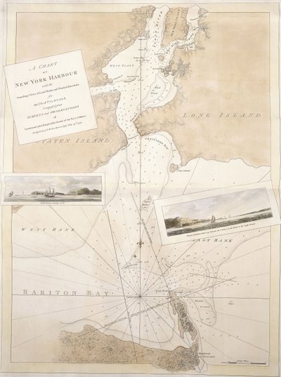 Et kort over New Yorks havn, 1774-1779 af English School