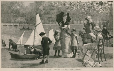 Ein schöner Herbsttag am Serpentine, Hyde Park, London von English School