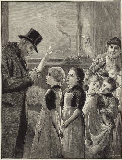 En regeringsinspektør besøger en fabrik af English School